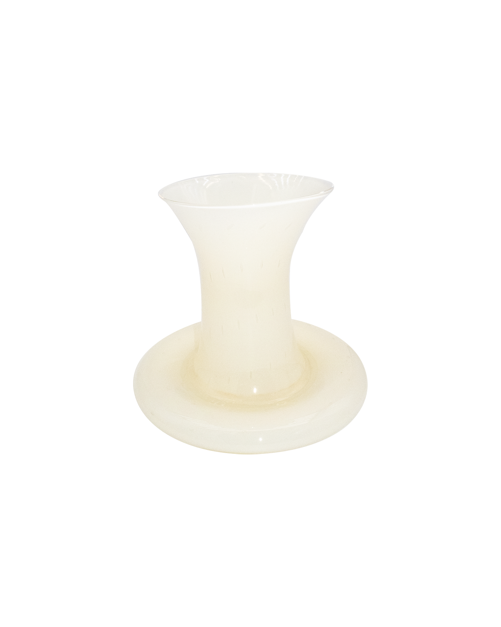 Squish Cream Glass Vase
