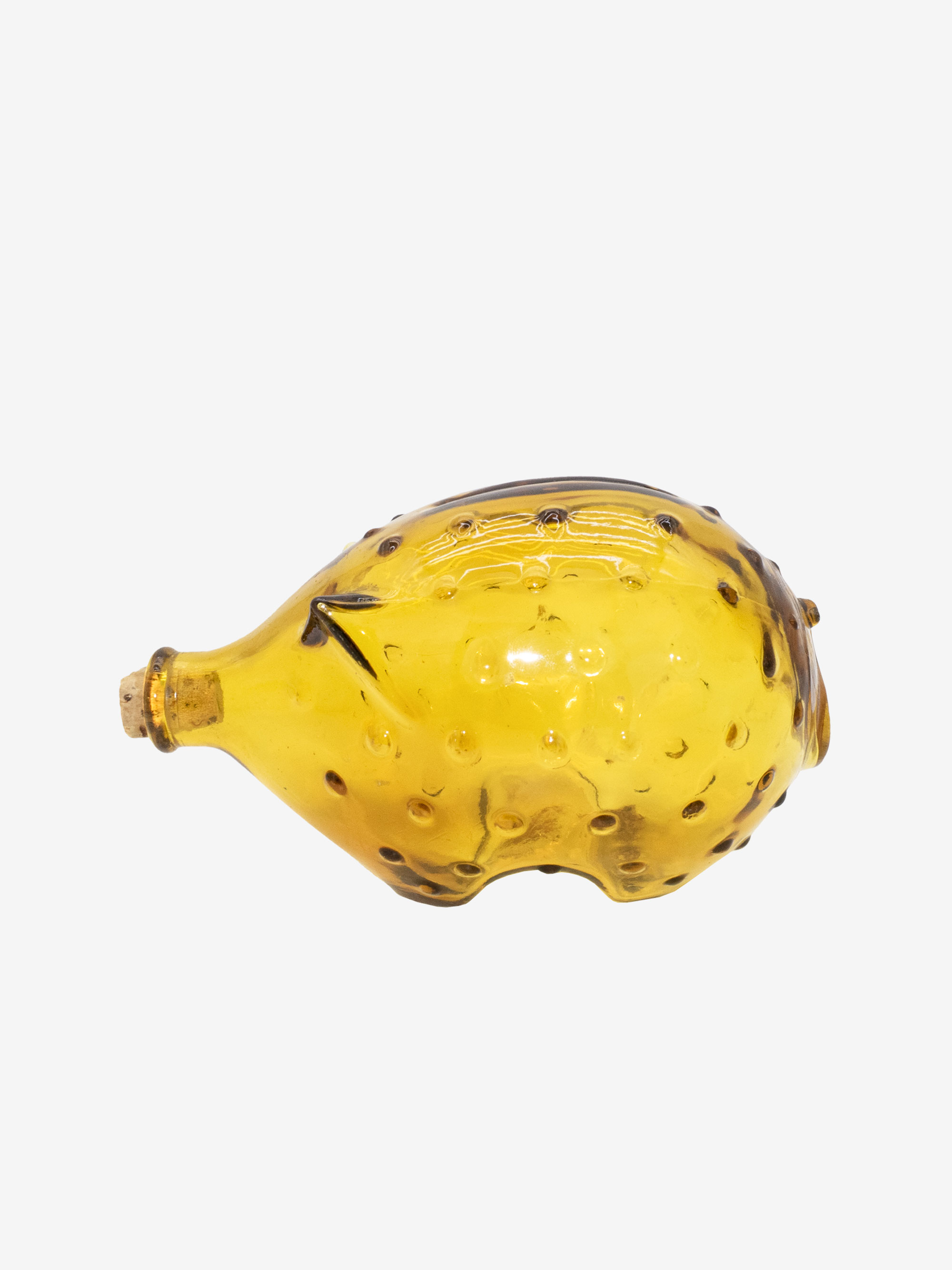 Amber Glass Pig Bottle